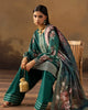 Digital Printed Fancy Chamki Lawn Shirt with Digital Printed Readymade Fancy Embroidered Four Side Patti Dupatta and Dyed Lawn Trouser D0001