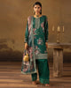 Digital Printed Fancy Chamki Lawn Shirt with Digital Printed Readymade Fancy Embroidered Four Side Patti Dupatta and Dyed Lawn Trouser D0001