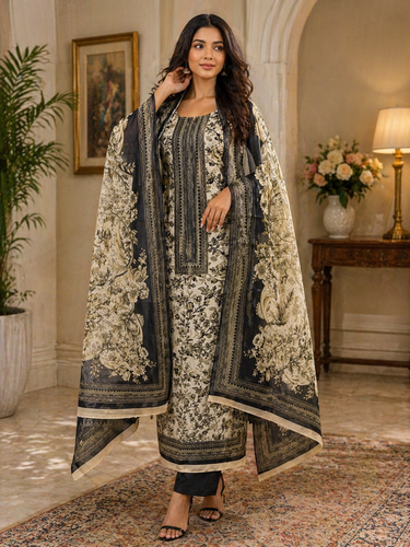 3 piece Lawn Printed Suit -D10