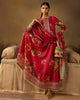Digital Printed Fancy Chamki Lawn Shirt with Digital Printed Readymade Fancy Embroidered Four Side Patti Dupatta and Dyed Lawn Trouser D-0002