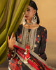 Digital Printed Fancy Chamki Lawn Shirt with Digital Printed Readymade Fancy Embroidered Four Side Patti Dupatta and Dyed Lawn Trouser D-0003