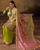 Digital Printed Fancy Chamki Lawn Shirt with Digital Printed Readymade Fancy Embroidered Four Side Patti Dupatta and Dyed Lawn Trouser D-004