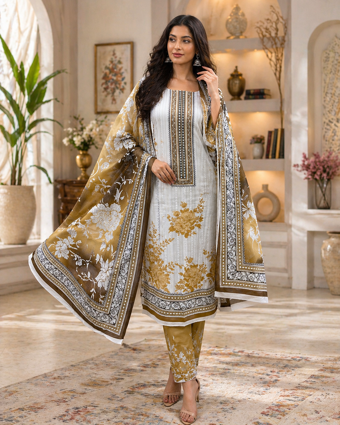 3 piece Lawn Printed Suit -D07