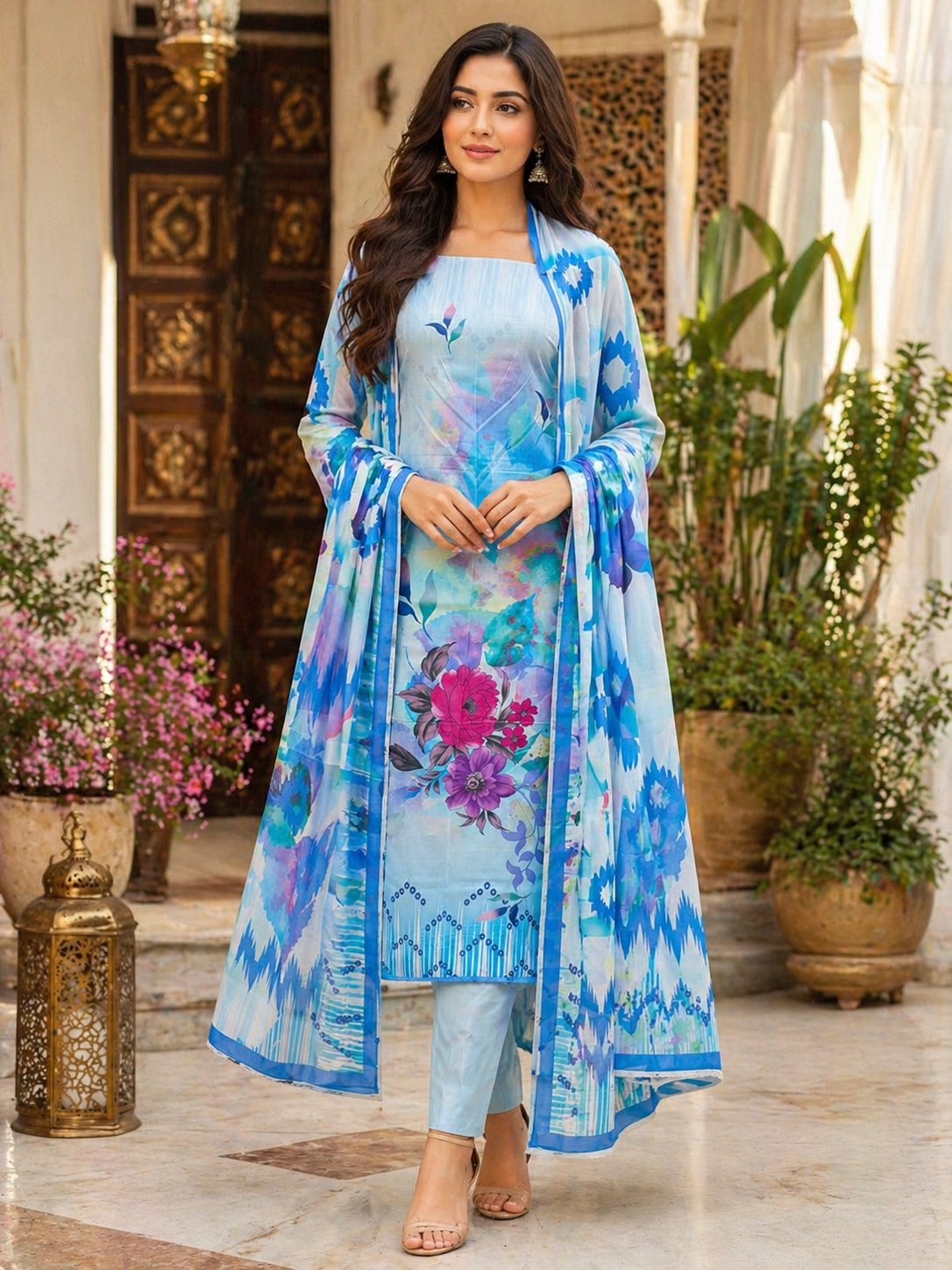 3 piece Lawn Printed Suit -D02