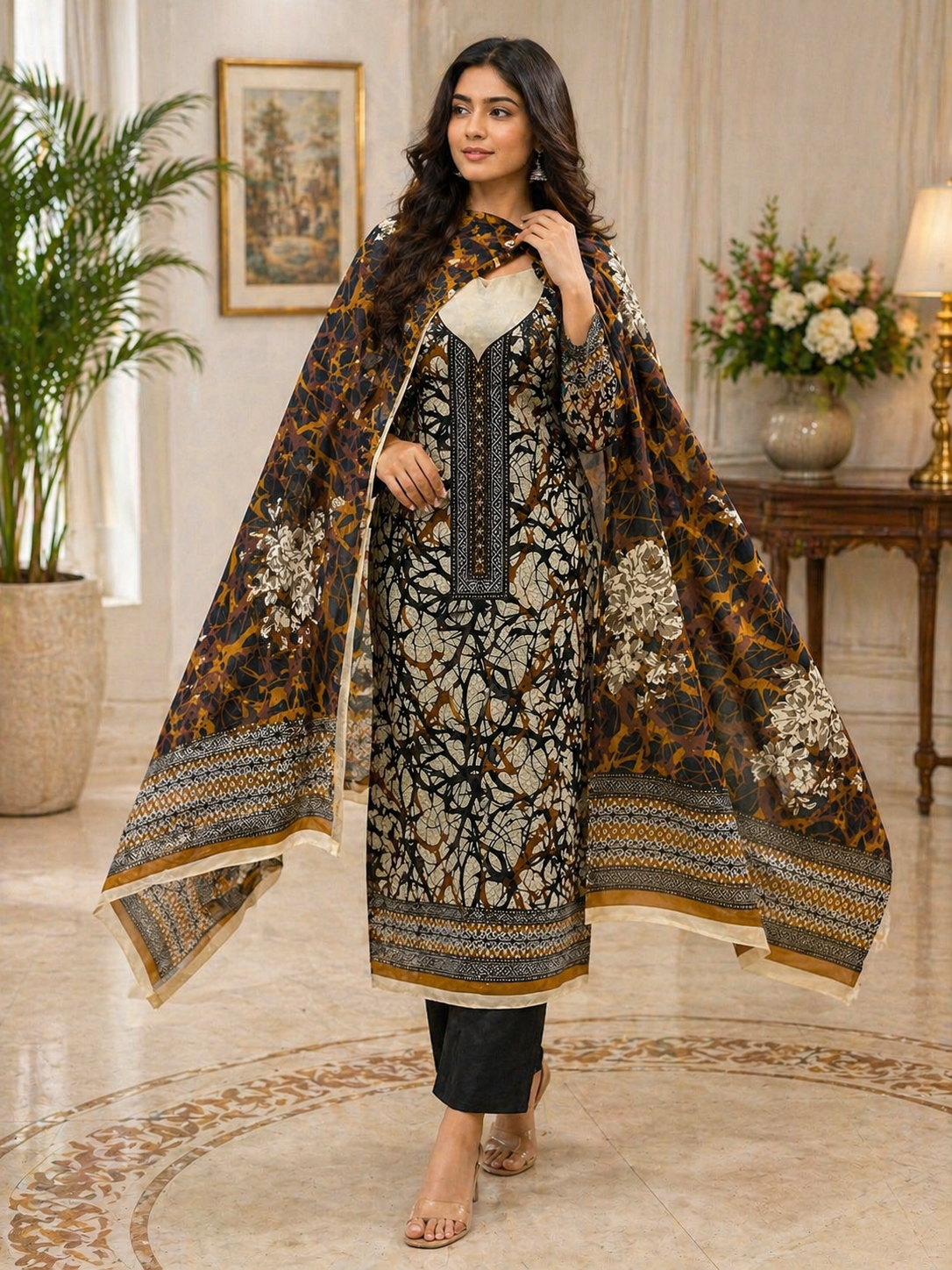 3 piece Lawn Printed Suit -D09