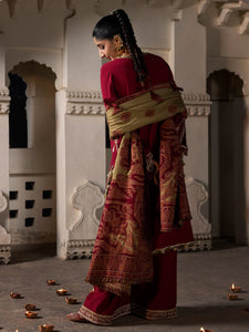 CINQ DAYAR | 3 Pc Unstitched | Bayaan Kashmiri shawls