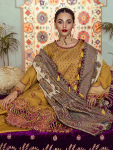 CINQ AFSANA | 3 Pc Unstitched | Bayaan Kashmiri shawls