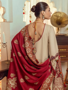 CINQ AASHANA  | 3 Pc Unstitched | Bayaan Kashmiri shawls