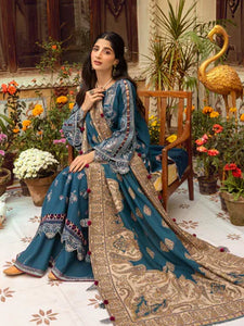 CINQ MEHERMA | 3 Pc Unstitched | Bayaan Kashmiri shawls