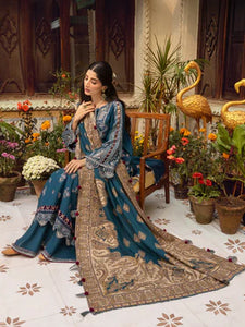CINQ MEHERMA | 3 Pc Unstitched | Bayaan Kashmiri shawls