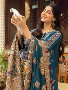 CINQ MEHERMA | 3 Pc Unstitched | Bayaan Kashmiri shawls