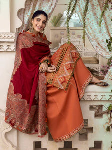 CINQ GERWA | 3 Pc Unstitched | Bayaan Kashmiri shawls
