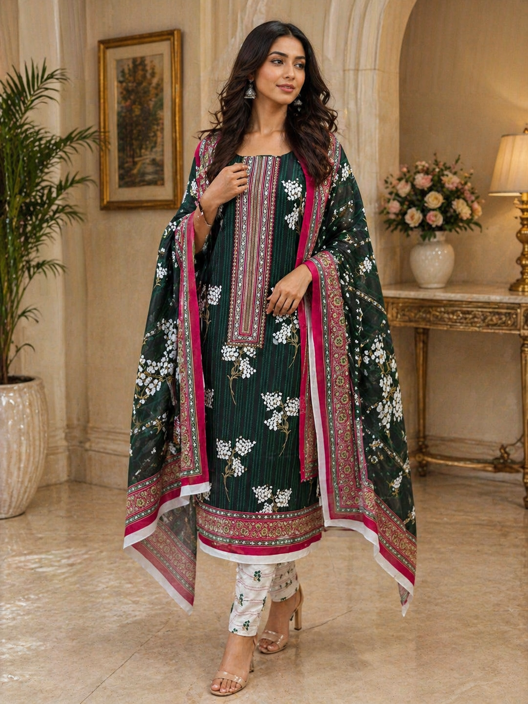 3 piece Lawn Printed Suit -11