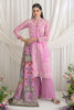 3 Piece Printed Dobby Suit with Printed Lawn Dupatta and Dyed Trouser DB-62001