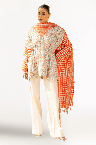 3 Piece Printed Lawn Suit with Embroidered Neckline CL-62150